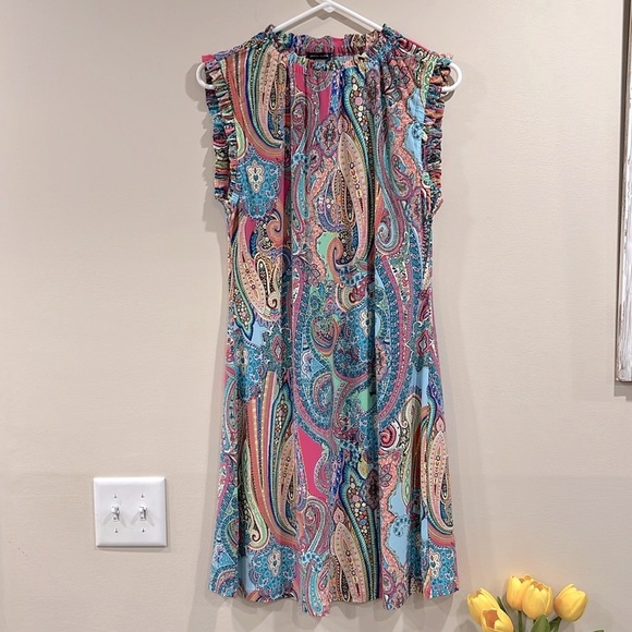 🔥Tommy Hilfiger Blue and Pink Ruffled Sundress🔥 - Picture 1 of 6